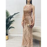 Бална рокля в златисто и пайети - лице - Рент Фешън София